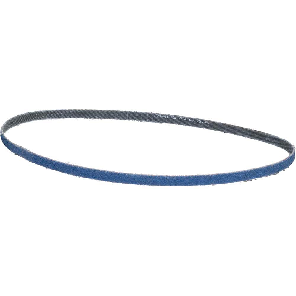 Abrasive Belt: 1/4″ Width, 40 Grit, Zirconia Alumina Coated, Y Weighted