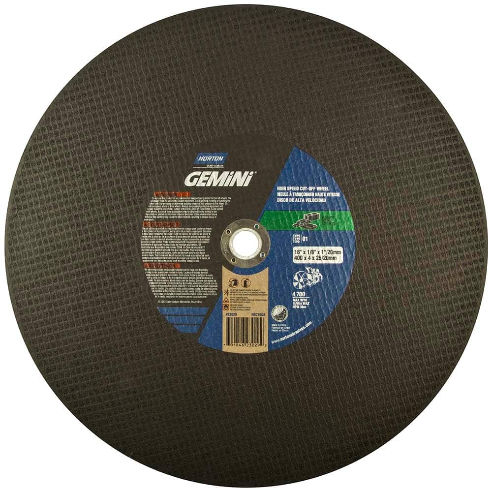 Norton - 12 x 1/8, 1" Hole 24 Grit Silicon Carbide Cutoff Wheel - Eagle Tool & Supply