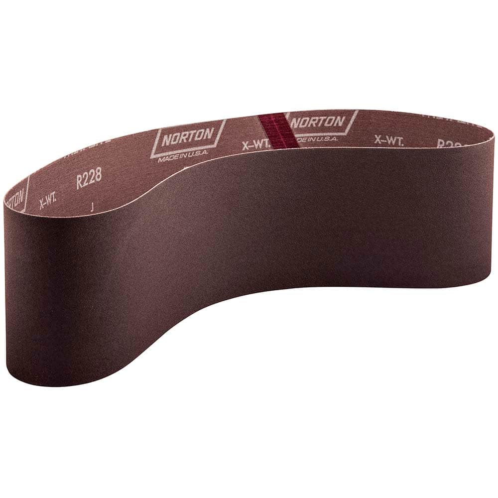 Norton - 4" Wide x 36" OAL, 36 Grit, Aluminum Oxide Abrasive Belt - Eagle Tool & Supply