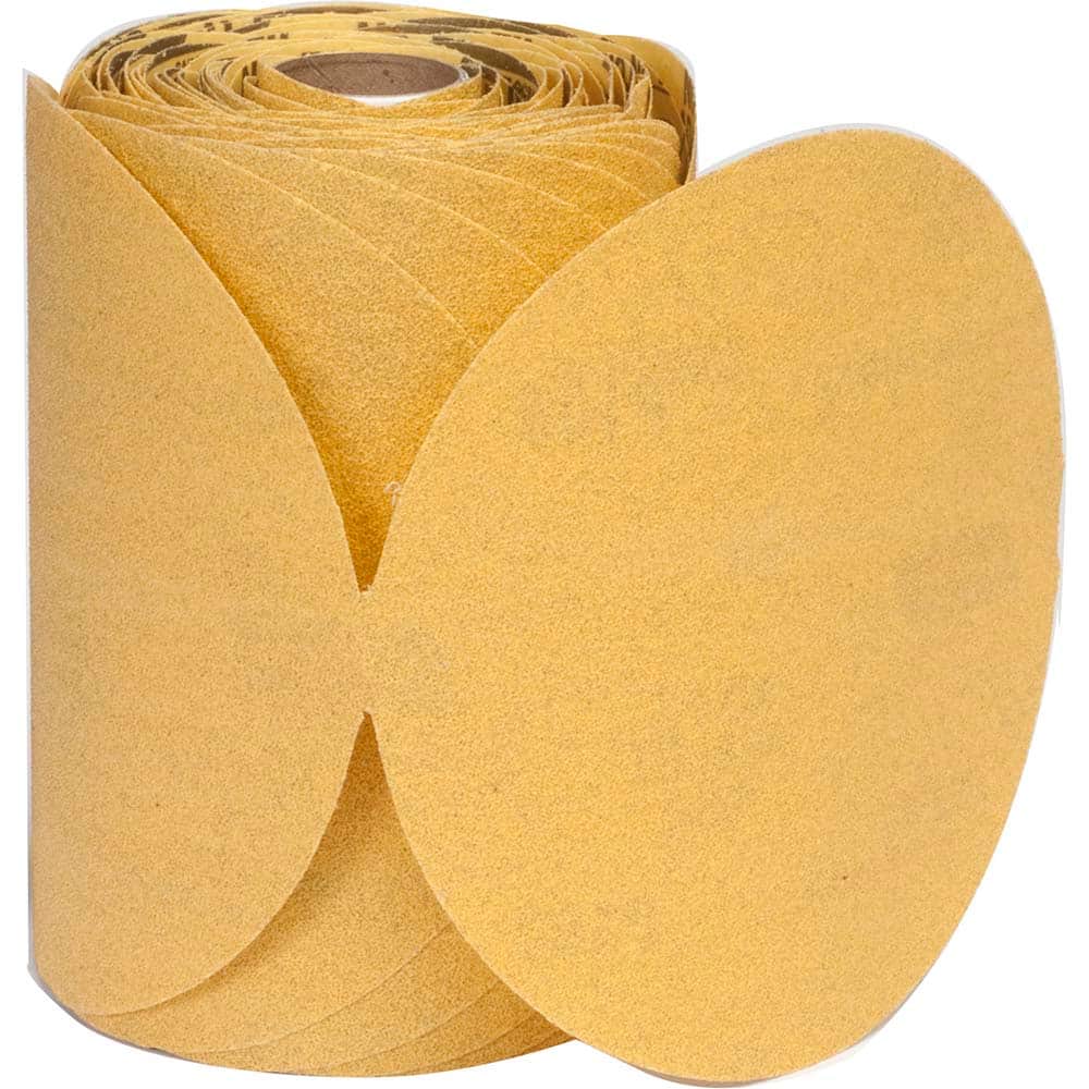 Norton - 5" Diam, 220 Grit Aluminum Oxide Adhesive PSA Disc - Eagle Tool & Supply