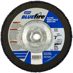Norton - 7" 80 Grit 5/8-11 Center Hole Type 27 Zirconia Alumina Flap Disc - Eagle Tool & Supply