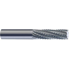 SGS - 8mm Diam, 25mm LOC, Square End, Solid Carbide Diamond Pattern Router Bit - Right Hand Cut, 63mm OAL, Use on Carbon Composite - Eagle Tool & Supply