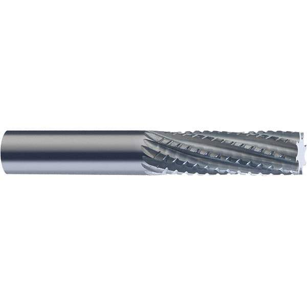 SGS - 12mm Diam, 38mm LOC, Plain End, Solid Carbide Diamond Pattern Router Bit - Right Hand Cut, 89mm OAL, Use on Carbon Composite - Eagle Tool & Supply