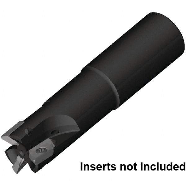 Kennametal - 32mm Cut Diam, 16mm Max Depth of Cut, 32mm Shank Diam, 135mm OAL, Indexable Square Shoulder End Mill - ZDET16M5..721 Inserts, Cylindrical Shank, 0° Lead Angle, Through Coolant, Series 5720 - Eagle Tool & Supply