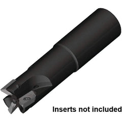 Kennametal - 25mm Cut Diam, 16mm Max Depth of Cut, 25mm Shank Diam, 131mm OAL, Indexable Square Shoulder End Mill - ZDET16M5..721 Inserts, Cylindrical Shank, 0° Lead Angle, Through Coolant, Series 5720 - Eagle Tool & Supply