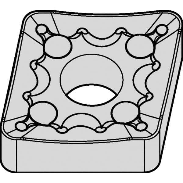 Kennametal - CNMM543 MR Grade KCP25B Carbide Turning Insert - TiOCN Finish, 80° Diamond/Rhombic, 5/8" Inscr Circle, 1/4" Thick, 1/32" Corner Radius - Eagle Tool & Supply