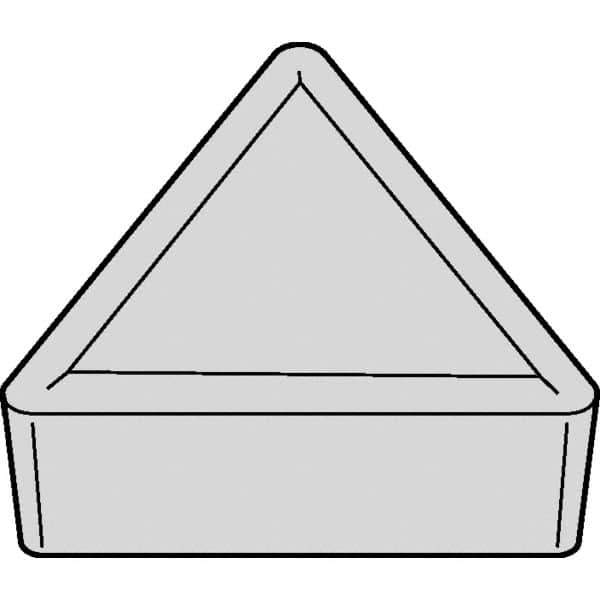 Kennametal - TPMR322 NONE Grade KCK15B Carbide Turning Insert - TiOCN Finish, 60° Triangle, 3/8" Inscr Circle, 1/8" Thick, 1/32" Corner Radius - Eagle Tool & Supply