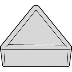 Kennametal - TPMR322 NONE Grade KCK15B Carbide Turning Insert - TiOCN Finish, 60° Triangle, 3/8" Inscr Circle, 1/8" Thick, 1/32" Corner Radius - Eagle Tool & Supply