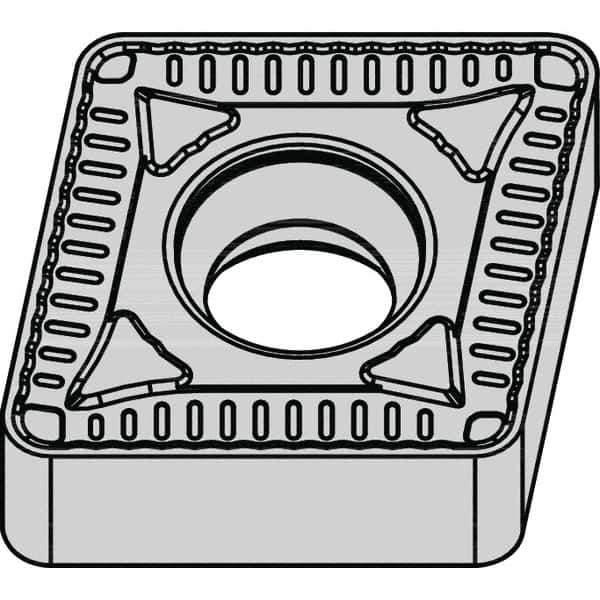 Kennametal - CNMU433 RN Grade KCP10B Carbide Turning Insert - TiOCN Finish, 80° Diamond/Rhombic, 1/2" Inscr Circle, 3/16" Thick, 1/32" Corner Radius - Eagle Tool & Supply