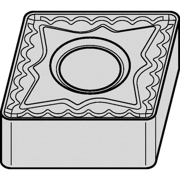 Kennametal - CNMG432 MG Grade KCP10B Carbide Turning Insert - TiOCN Finish, 80° Diamond/Rhombic, 1/2" Inscr Circle, 3/16" Thick, 1/32" Corner Radius - Eagle Tool & Supply