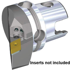 Kennametal - Left Hand Cut, Size KM40TS, DN.. 150608 & DN.. 442 Insert Compatiblity, External Modular Turning & Profiling Cutting Unit Head - 27mm Ctr to Cutting Edge, 50mm Head Length, Through Coolant, Series KM40 - Eagle Tool & Supply