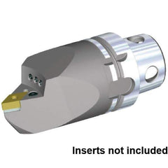 Kennametal - Neutral Cut, Size KM4X63, DN.. 150608 & DN.. 442 Insert Compatiblity, Internal Modular Turning & Profiling Cutting Unit Head - 115mm Head Length, Through Coolant, Series KM4X - Eagle Tool & Supply