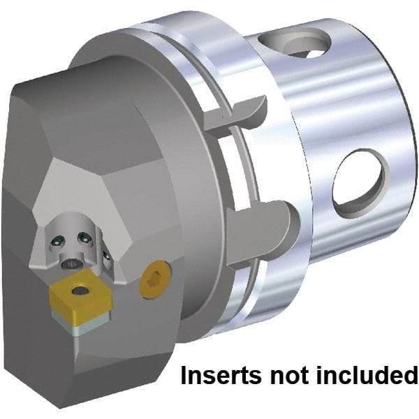 Kennametal - Left Hand Cut, Size KM4X100, CN..543 & CN.. 160612 Insert Compatiblity, External Modular Turning & Profiling Cutting Unit Head - 63mm Ctr to Cutting Edge, 100mm Head Length, Through Coolant, Series KM4X - Eagle Tool & Supply
