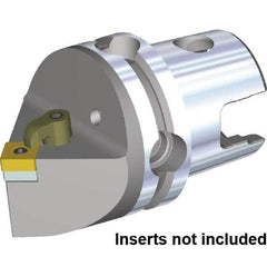 Kennametal - Neutral Cut, Size KM80TS, SN.. 250924 & SN.. 866 Insert Compatiblity, External Modular Turning & Profiling Cutting Unit Head - 70mm Head Length, Through Coolant, Series Kenloc - Eagle Tool & Supply
