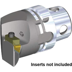 Kennametal - Right Hand Cut, Size KM4X63, VCGR160408 & VPGR332 Insert Compatiblity, External Modular Turning & Profiling Cutting Unit Head - 43mm Ctr to Cutting Edge, 70mm Head Length, Through Coolant, Series Top Notch - Eagle Tool & Supply