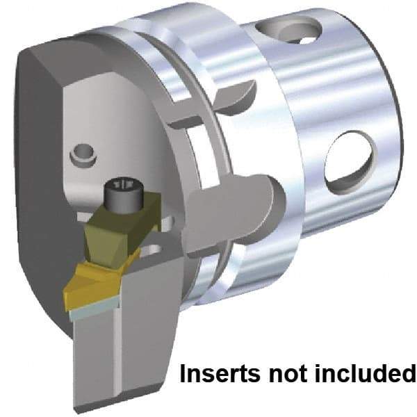 Kennametal - Right Hand Cut, Size KM4X63, VCGR160408 & VPGR332 Insert Compatiblity, External Modular Turning & Profiling Cutting Unit Head - 43mm Ctr to Cutting Edge, 70mm Head Length, Through Coolant, Series Top Notch - Eagle Tool & Supply