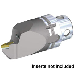 Kennametal - Neutral Cut, Size KM4X63, VB.. 160408 & VB.. 332 Insert Compatiblity, Internal Modular Turning & Profiling Cutting Unit Head - 115mm Head Length, Through Coolant, Series KM4X - Eagle Tool & Supply