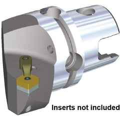 Kennametal - Right Hand Cut, Size KM80TS, SN.. 866 & SN.. 250924 Insert Compatiblity, Internal Modular Turning & Profiling Cutting Unit Head - 53mm Ctr to Cutting Edge, 70mm Head Length, Through Coolant, Series Kenloc - Eagle Tool & Supply
