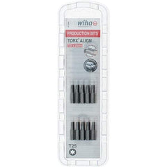 Wiha - 1/4" Drive T25 Torx Screwdriver Bit - 1" OAL, Insert Bit - Eagle Tool & Supply