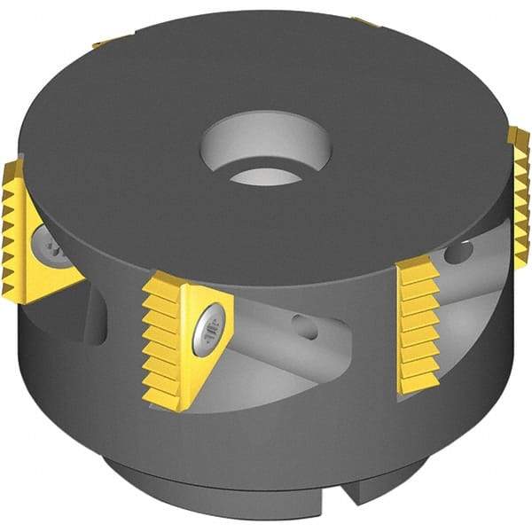 Vargus - 4.921" Cut Diam, 11.811" Max Depth of Cut, 1-1/2" Arbor Hole Diam, 1-1/2" Shank Diam, Internal/External Indexable Thread Mill - Insert Style 5, 5/8" Insert Size, 9 Inserts, Toolholder Style TMSH-D, 2-1/2" OAL - Eagle Tool & Supply