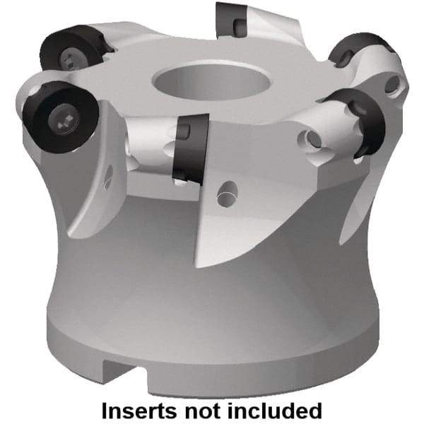 Kennametal - 64.2mm Cut Diam, 6mm Max Depth, 1" Arbor Hole, 8 Inserts, RP..1204 Insert Style, Indexable Copy Face Mill - 7713VR12 Cutter Style, 22,500 Max RPM, 50mm High, Through Coolant, Series 7713 - Eagle Tool & Supply