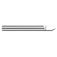 Engraving Cutters - 0.1250″ (1/8″) Shank Diameter × 0.0050″ Radius × 30° included Carbide Radius Engraver, 1 Flute - Exact Industrial Supply