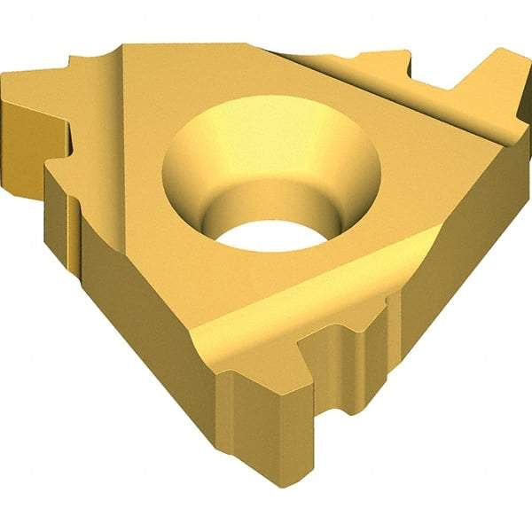 Vargus - 4IR0.500 Grade VKX, Internal TR Threading Insert - 4mm Int Pitch, TiN Finish, Carbide - Eagle Tool & Supply
