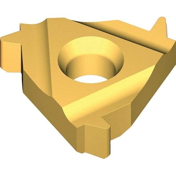 Vargus - 2EL External Left Hand 20 ABUT Laydown Threading Insert - Grade VKX, TiN Coated Carbide - Eagle Tool & Supply
