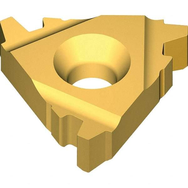 Vargus - 4ER0.500 Grade VKX, External TR Threading Insert - 4mm Ext Pitch, TiN Finish, Carbide - Eagle Tool & Supply