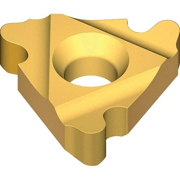 Vargus - 4EL External Left Hand RD20400 Laydown Threading Insert - Grade VKX, TiN Coated Carbide - Eagle Tool & Supply