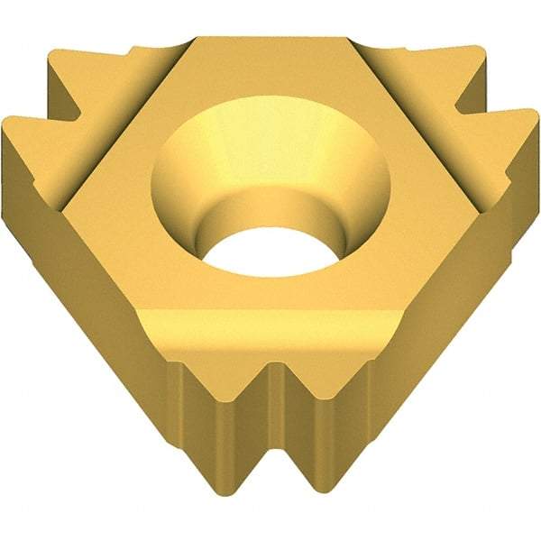 Vargus - 4ER External Right Hand 11.5 NPT Laydown Threading Insert - Grade VKX, TiN Coated Carbide - Eagle Tool & Supply