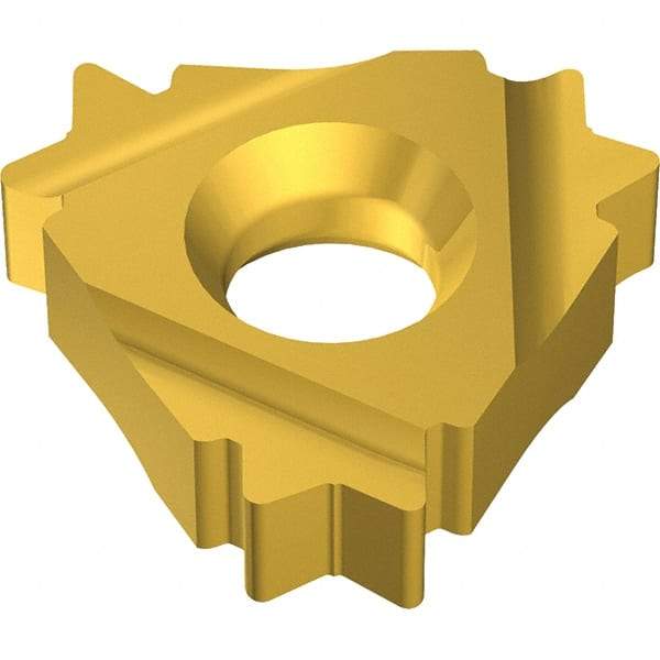 Vargus - 3ER0.375 Grade VKX, External UN Threading Insert - 13 TPI Ext Pitch, TiN Finish, Carbide - Eagle Tool & Supply