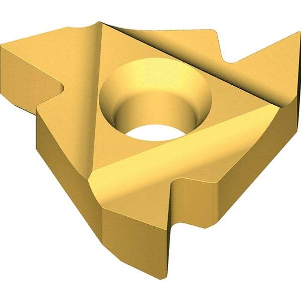 Vargus - 2EL External Left Hand 36 UNJ Laydown Threading Insert - Grade VKX, TiN Coated Carbide - Eagle Tool & Supply