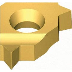 Vargus - 5LKIR Internal Right Hand MJ Laydown Threading Insert - Grade VKX, TiN Coated Carbide, 5mm Inscribed Circle - Eagle Tool & Supply
