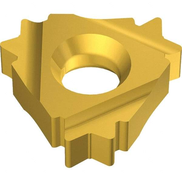 Vargus - 3IR0.375 Grade VKX, Internal Partial 60 Threading Insert - 0.5 to 2mm & 48 to 14 TPI Int Pitch, TiN Finish, Carbide - Eagle Tool & Supply