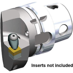 Kennametal - Insert Style CN.. 120408, CN.. 432, 70mm Head Length, Left Hand Cut, Internal/External Modular Threading Cutting Unit Head - System Size KM4X63, 43mm Center to Cutting Edge, Series Kenclamp - Eagle Tool & Supply