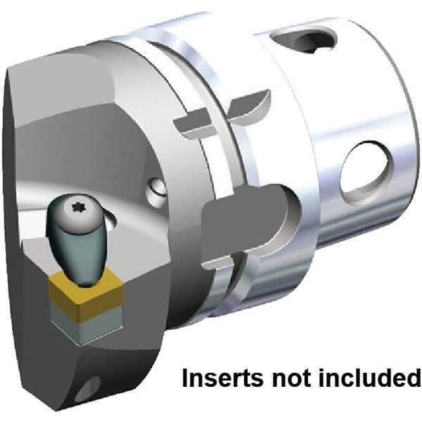 Kennametal - Insert Style CN.. 160612, CN..543, 70mm Head Length, Right Hand Cut, Internal/External Modular Threading Cutting Unit Head - System Size KM4X63, 43mm Center to Cutting Edge, Series Kenclamp - Eagle Tool & Supply