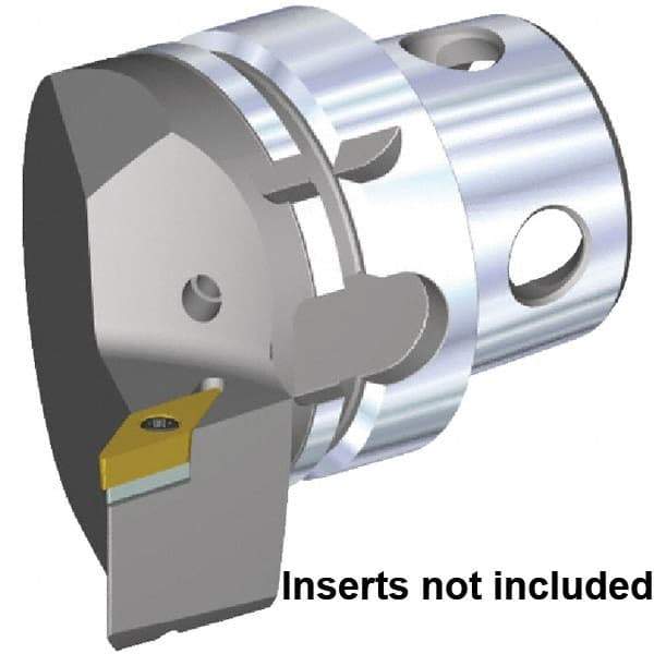 Kennametal - Insert Style VB.. 160408, VB.. 332, 70mm Head Length, Right Hand Cut, Internal/External Modular Threading Cutting Unit Head - System Size KM4X63, 43mm Center to Cutting Edge, Series KM4X - Eagle Tool & Supply