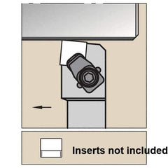 Kennametal - CSXN, Left Hand Cut, 5° Lead Angle, 25mm Shank Height x 25mm Shank Width, Negative Rake Indexable Turning Toolholder - 150mm OAL, SN.N 120408 Insert Compatibility, Series CSXN - Eagle Tool & Supply