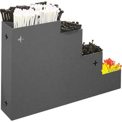 Durham - 10 Compartment Gray Small Parts Cable Tie Rack - Eagle Tool & Supply