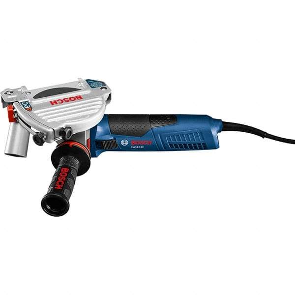 Bosch - 5" Wheel Diam, 11,500 RPM, Corded Angle & Disc Grinder - 5/8-11 Spindle, 120 Volts, 13 Amps - Eagle Tool & Supply