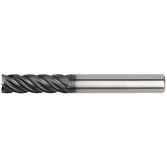 Kennametal - 3/4", 6 Flute, Single End, Solid Carbide, 0.06" Corner Radius End Mill - 5" OAL, 38° Helix, Right Hand Flute, 2-1/4" LOC, Right Hand Cut, 2-1/4" Extended Reach - Eagle Tool & Supply