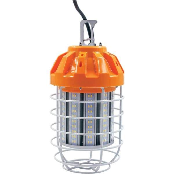 Eiko Global - 1 Socket, 16 Conductor, 120 VAC, 80 Watt, Temporary String Light - 5' SJTW-A Cord, Metal - Eagle Tool & Supply