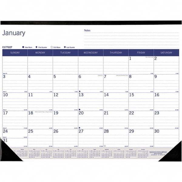 Blueline - Note Pads, Writing Pads & Notebooks Writing Pads & Notebook Type: Desk Pad Calendar Size: 22 x 17 - Eagle Tool & Supply