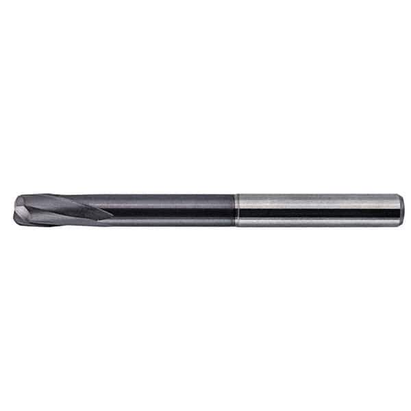 Kennametal - 3mm, 2 Flute, Single End, Solid Carbide, 0.5mm Corner Radius End Mill - 70mm OAL, 20° Helix, Right Hand Flute, 3mm LOC, Right Hand Cut, 18.5mm Extended Reach - Eagle Tool & Supply