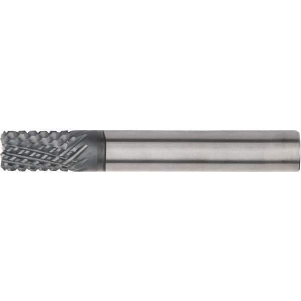 Kennametal - 8mm, 12 Flute, Single End, Solid Carbide, Corner Chamfer End Mill - 100mm OAL, 15° Helix, Right Hand Flute, 36mm LOC, Right Hand Cut - Eagle Tool & Supply