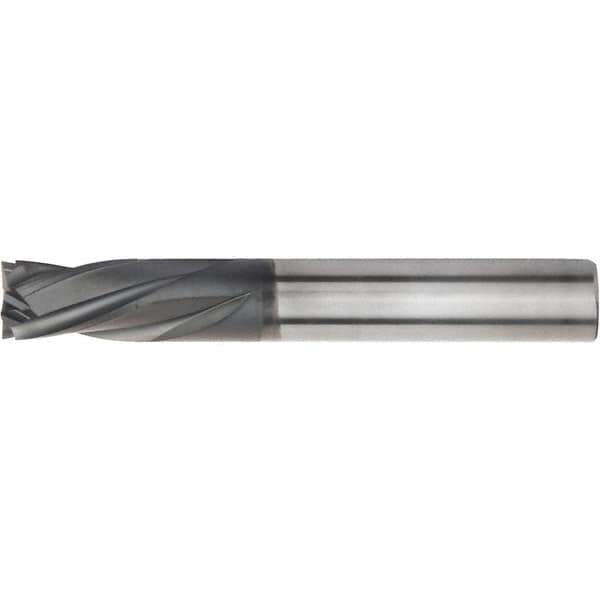 Kennametal - 8mm, 4 Flute, Single End, Solid Carbide, Corner Chamfer End Mill - 83mm OAL, 25° Helix, Right Hand Flute, 18mm LOC, Right Hand Cut - Eagle Tool & Supply