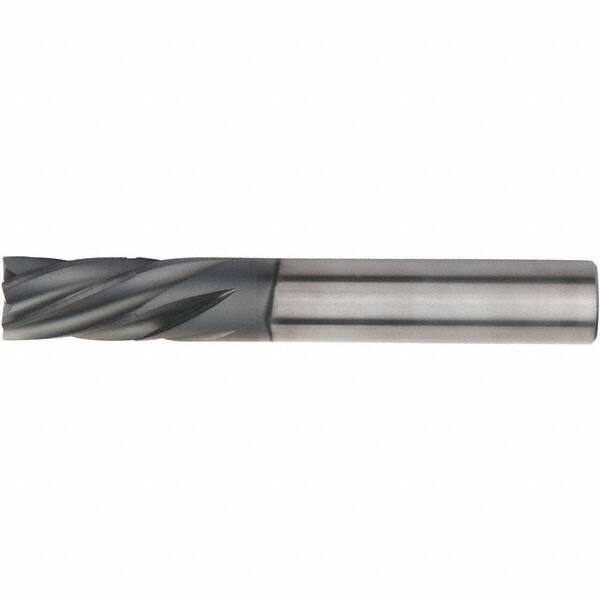 Kennametal - 8mm, 6 Flute, Single End, Solid Carbide, Corner Chamfer End Mill - 83mm OAL, 25° Helix, Left Hand Flute, 18mm LOC, Right Hand Cut - Eagle Tool & Supply