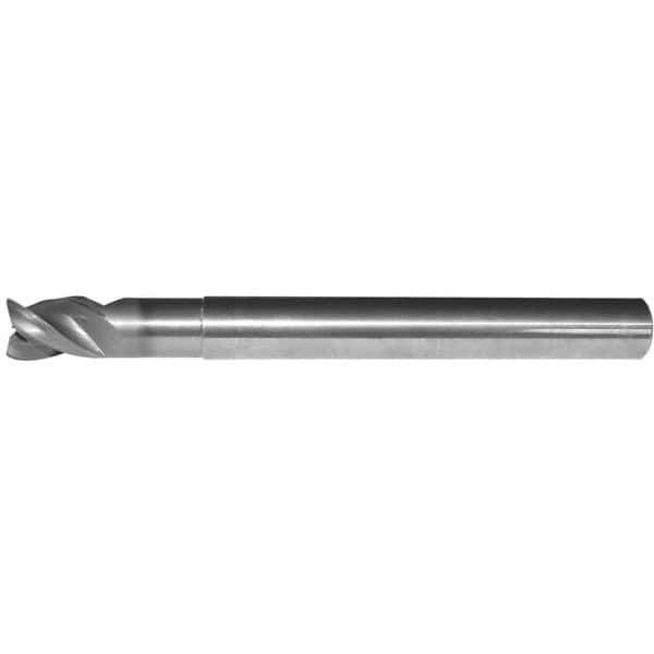 Kennametal - 12mm, 3 Flute, Single End, Solid Carbide, 2.5mm Corner Radius End Mill - 100mm OAL, 38° Helix, Right Hand Flute, 18mm LOC, Right Hand Cut, 36mm Extended Reach - Eagle Tool & Supply