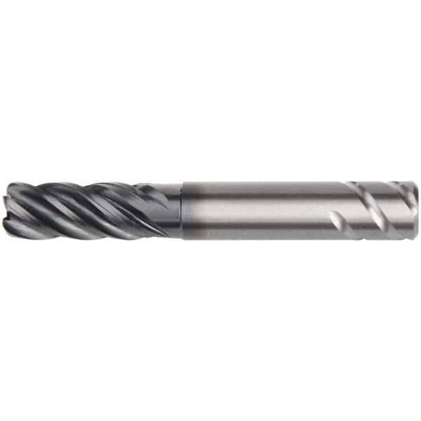 Kennametal - 20mm, 5 Flute, Single End, Solid Carbide, 6mm Corner Radius End Mill - 115mm OAL, 38° Helix, Right Hand Flute, 38mm LOC, Right Hand Cut, 60mm Extended Reach - Eagle Tool & Supply